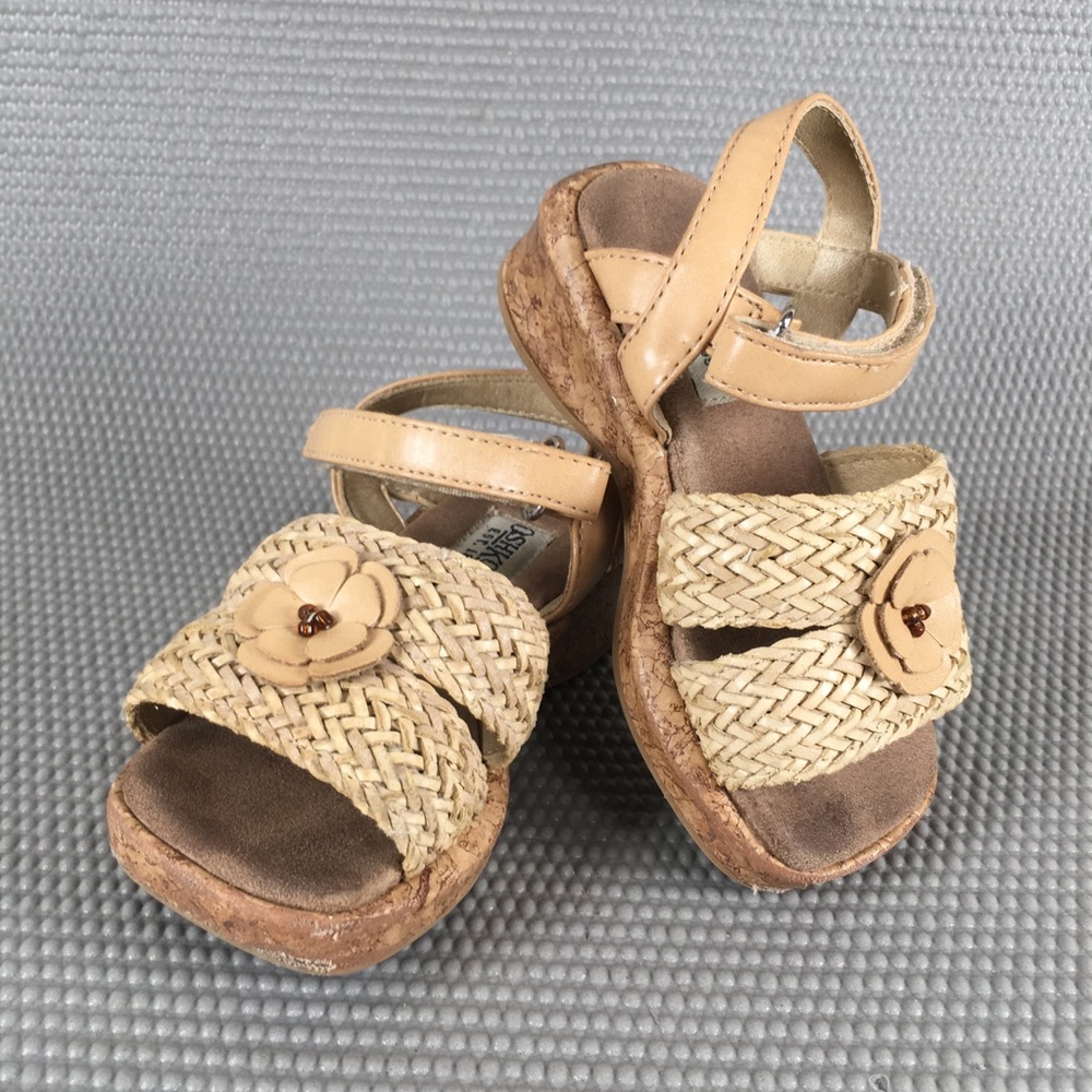 OshKosh B’Gosh Cork and Woven Toddler Sandals Size 5
